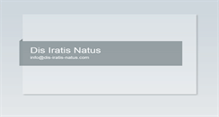 Desktop Screenshot of dis-iratis-natus.com