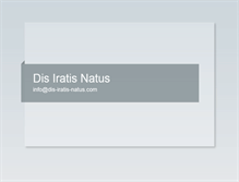 Tablet Screenshot of dis-iratis-natus.com